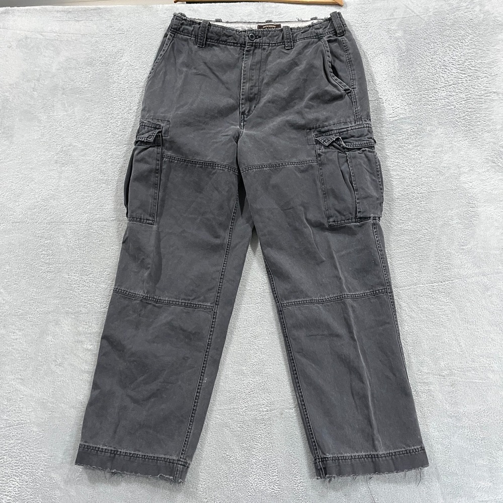 Abercrombie Fitch Pants 34 (fit 33x30) Paratroops Military Cargo Class-1 90s VTG